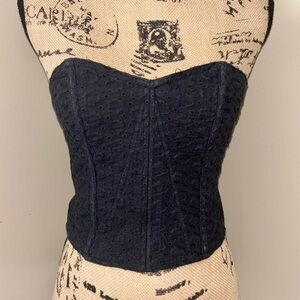 Lucca Couture Black Corset Bustier Top